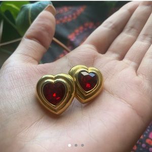 Vintage heart shaped earrings